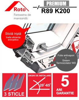 Fereastra mansarda Roto R89G K200