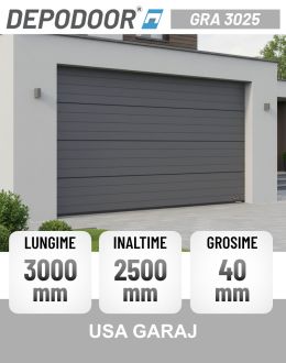 Usa garaj DEPODOOR GRA 3025 GRI ANTRACIT