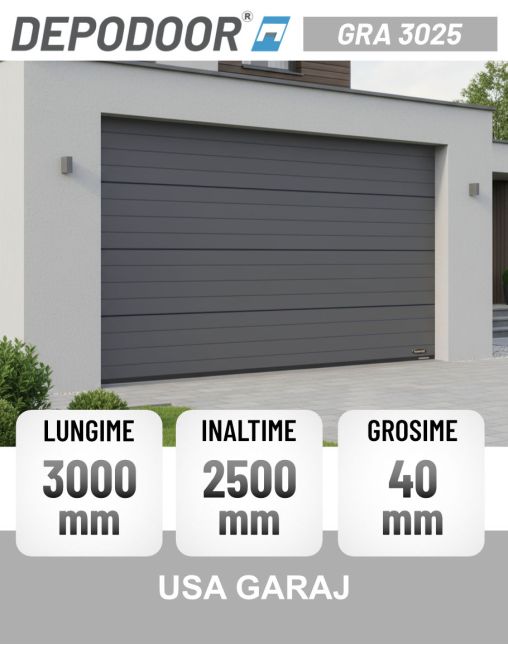 Usa garaj DEPODOOR GRA 3025 GRI ANTRACIT