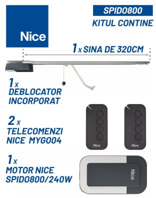 Kit automatizare usa garaj NICE SPIDO800