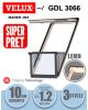 Fereastra mansarda balcon VELUX GDL 3066 CABRIO, lemn de pin, 3 sticle