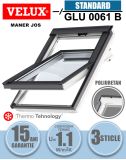 Fereastra mansarda VELUX GLU 0061B, poliuretan, 3 sticle, maner jos