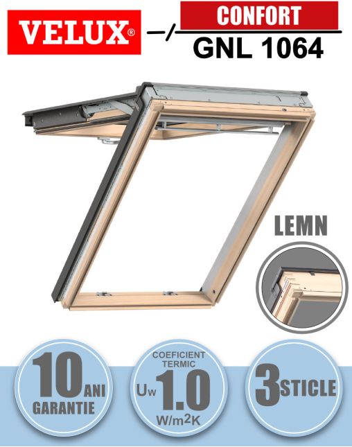 Fereastra mansarda VELUX GNL 1064 deschidere in partea superioara