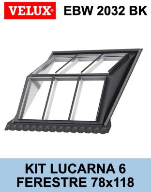 Lucarna mansarda 6 ferestre VELUX  EBW 2032BK