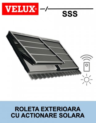 Roleta exterioara economica Velux SSS - cu motor solar