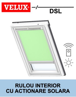 Rulou interior opac solar Velux DSL pentru fereastra mansarda