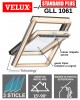 Fereastra mansarda Velux GLL 1061, lemn de pin, 3 sticle, maner sus