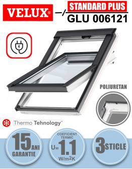 Fereastra mansarda Velux GLU 006121 electrica, poliuretan, 3 sticle