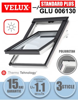 Fereastra mansarda Velux GLU 006130 solara, poliuretan, 3 sticle