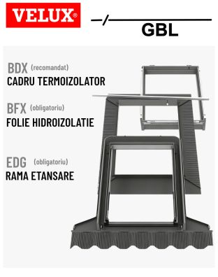 Fereastra mansarda VELUX GBL acoperisuri joase 10°–20°
