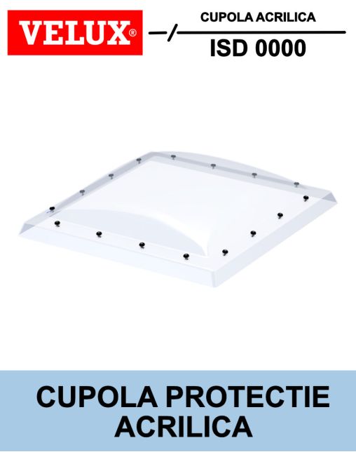 Cupola acrilica transparenta fereastra terasa VELUX ISD 0000