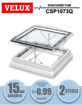 Fereastra terasa evacuare fum VELUX CSP 1073Q, 2 sticle