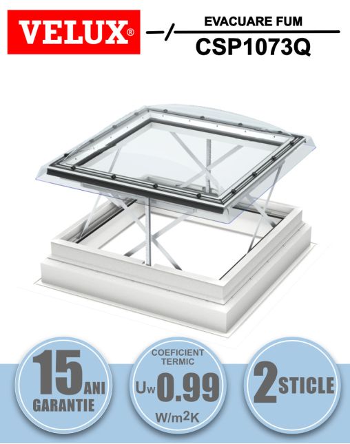 Fereastra terasa evacuare fum VELUX CSP 1073Q, 2 sticle