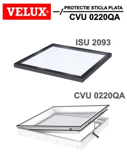 Fereastra acoperis terasa cu actionare electrica VELUX CVU 0220QA geam termopan cu 2 foi de sticla