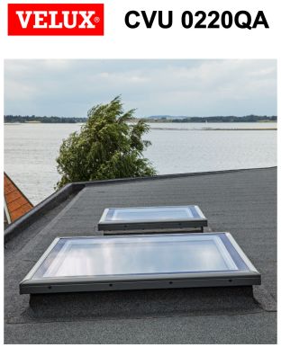 Fereastra acoperis terasa cu actionare electrica VELUX CVU 0220QA geam termopan cu 2 foi de sticla