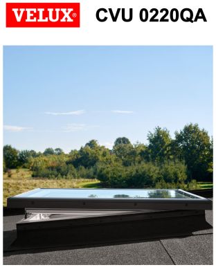 Fereastra acoperis terasa cu actionare electrica VELUX CVU 0220QA geam termopan cu 2 foi de sticla