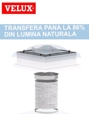 Tunel solar de lumina flexibil pentru acoperis tip terasa Velux TCF