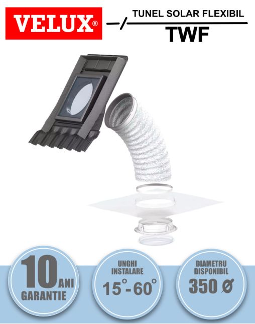 Tunel solar de lumina flexibil pentru acoperis inclinat Velux TWF