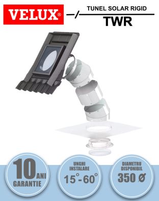 Tunel solar de lumina rigid pentru acoperis inclinat Velux TWR 