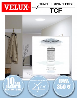 Tunel solar de lumina flexibil pentru acoperis tip terasa Velux TCF