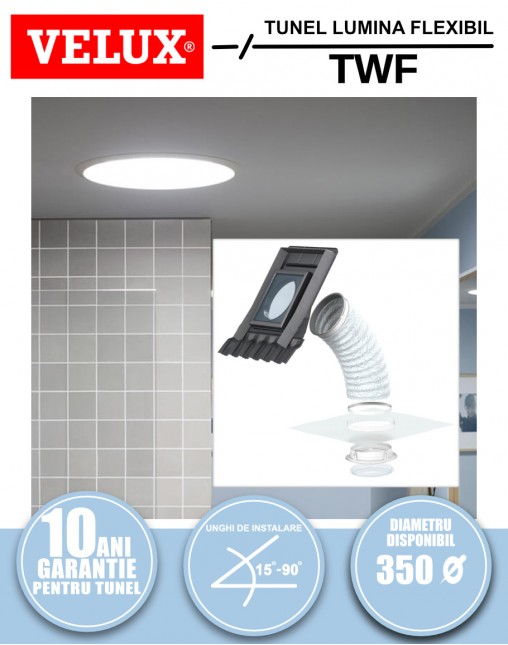 Tunel solar de lumina flexibil pentru acoperis inclinat Velux TWF