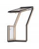 Fereastra mansarda iesire terasa VELUX GEL | VEA  3065 CABRIO, lemn de pin, 3 sticle, 78x140