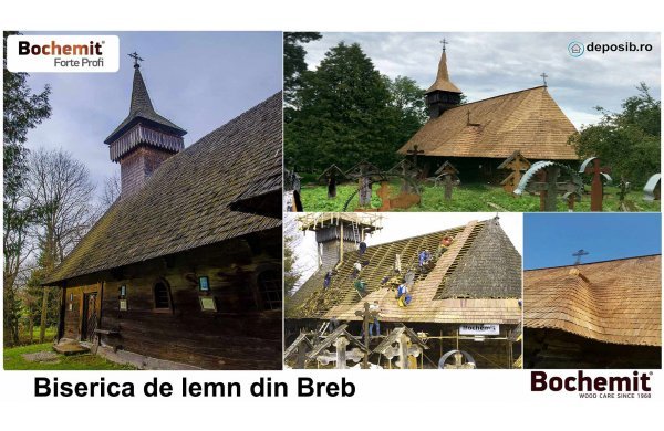 Tratare lemn acoperiș biserica Breb