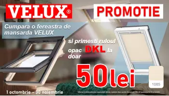 Rulou fereastra mansarda la doar 50 de lei! Descopera campania VELUX 2026