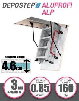 Scara pod DEPOSTEP ALUPROFI ALP pliabila din aluminiu