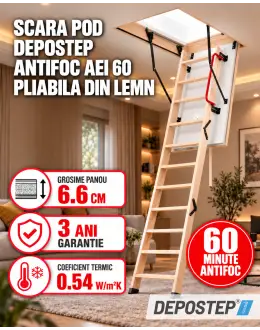 Scara pod antifoc DEPOSTEP AEI 60 rezistenta la foc 60 minute, 280H
