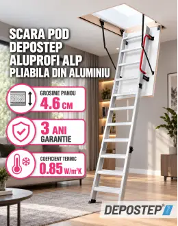Scara pod DEPOSTEP ALUPROFI ALP pliabila din aluminiu