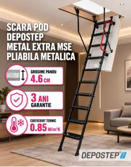 Scara pod DEPOSTEP METAL EXTRA MSE pliabila metalica