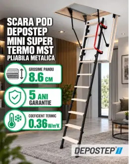 Scara pod DEPOSTEP MINI SUPER TERMO MST H max 265 cm