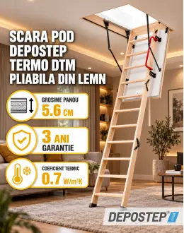Scara pod DEPOSTEP TERMO DTM pliabila din lemn