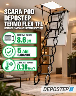 Scara pod DEPOSTEP TERMO FLEX TFL metalica pantograf supertermoizolata