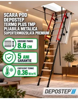 Scara pod DEPOSTEP TERMO PLUS TMP pliabila metalica supertermoizolata premium