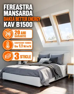 Fereastra mansarda DAKEA BETTER ENERGY KAV B1500