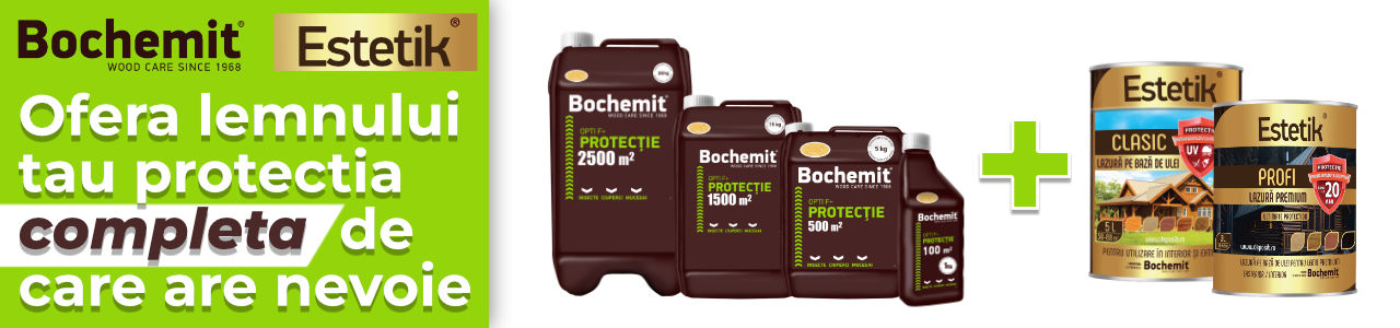 Protectie preventiva lemn Opti F+ si Estetik Clasic sau Profi bochemit
