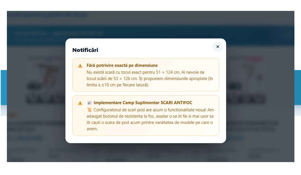 configurator de scari pod