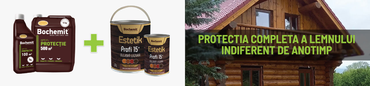 Lazura lemn Estetik Profi 0.8l nuc – protectie avansata UV lazura lemn