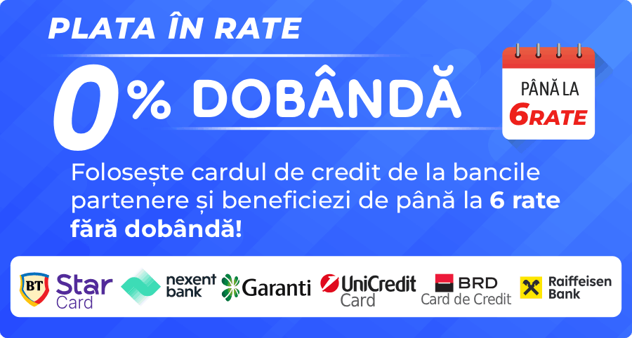 Pana la 6 rate fara dobanda