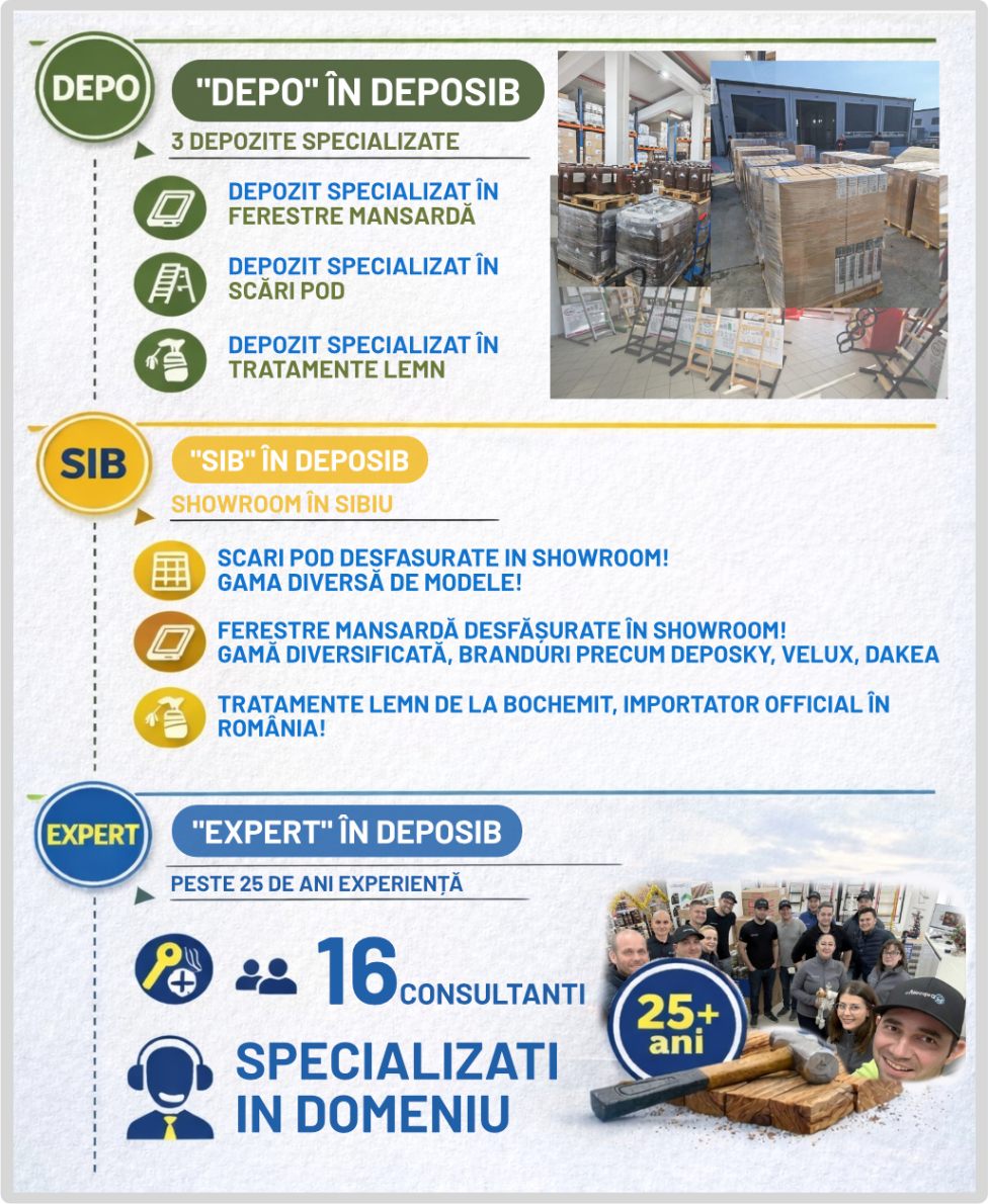 Depozite specializate, Showroom in Sibiu, Consultati specializati