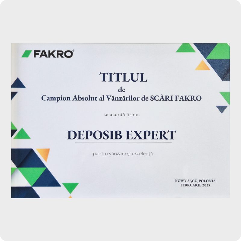 Titlul de campion absolut al vanzarilor de scari Fakro